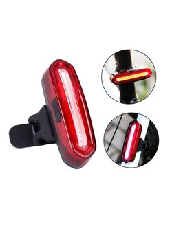 ไฟท้าย AQY tail light รุ่น AOY-100 ไฟเปลี่ยนได้ 2สี สีแดงและสีน้ำเงิน ชาร์จ USB 100Lumens, กระพริบ 4 จังหวะ /2สี