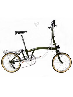 จักรยานพับ เฟรมเฟรมโครโมลี่ RATANA รุ่น E1 เฟรม Chromoly L-TWOO R7 6 speed ล้อ 16นิ้ว พร้อมตะแกรงหลัง NEW2024