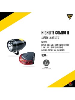 TOPEAK TAILLUX 100 USB ART NO: TMS093RR, USB rechargeable