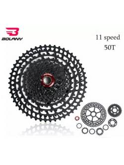 เฟือง Bolany MTB 11 Speed Cassette 11-50T SLR Wide Ratio 375G UltraLight K7 CNC Aluminum Alloy, M1150 Ultralight