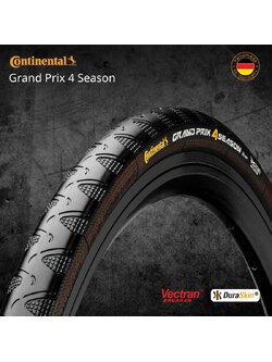 ยางนอกจักรยานขอบพับ Continental Grand Prix 4 Season ขนาด 700x25, 700x28, 700x32