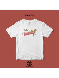 เสื้อยืด พิมพ์ลาย Merry Groovy Christmas สีขาว รหัส TSA00331 #เสื้อ #เสื้อยืด