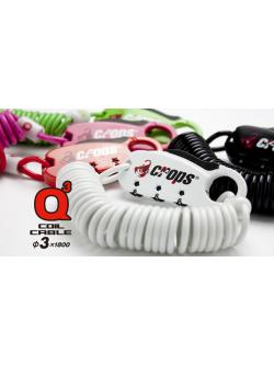 สายล็อครหัส CROPS Cable Lock Password 3x1800,CP-SPD08