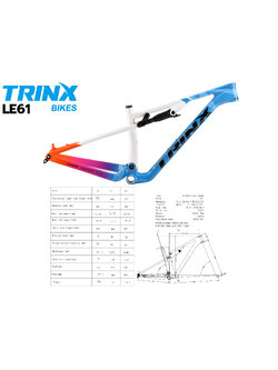 เฟรมเสือภูเขา TRINX รุ่น LE61 FULL SUSPENSION MTB Frame Full Carbon 29er BOOST NEW 2024