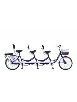 จักรยานสองตอน จักรยานแทนเดม UMEKO TRIPLET 191 3X4 1V 24" Tandem bike ล้อ 24 นิ้ว (3 คนปั่น มีเบาะท้าย)