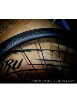 ชุดล้อเสือหมอบ Mitsuru Carbon H45 speed wheel with Ceramic 700C ขอบสูง45มม.