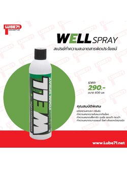 LUBE71 WELL FOAM SPRAY BY LUBE 71 สเปรย์ทำความสะอาดภายในหมวก-เบาะ