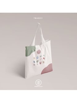 กระเป๋าผ้าแคนวาส พิมพ์ลาย SODA SODA CLUB TBA0011 #SOdABag #SOdAPrintinG #กระเป๋า #กระเป๋าผ้า