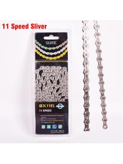 โซ่ SUMC, SX11EL, โซ่ 11 Speed 116 ข้อ 1/2" x 11/128" สีเงิน น้ำหนัก 247กรัม