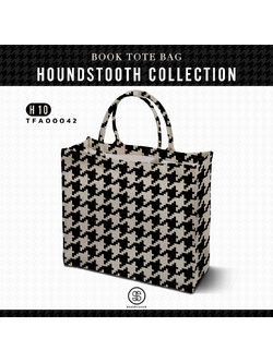 กระเป๋า Book Tote Bag HOUNDSTOOTH COLLECTION รหัส TFA00042 #SOdAbag #SOdAPrintinG