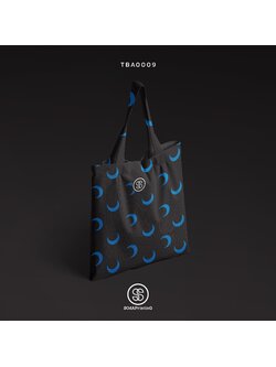 กระเป๋าผ้าแคนวาส พิมพ์ลาย Crescent Moon TBA0009 #SOdABag #SOdAPrintinG #กระเป๋า #กระเป๋าผ้า