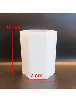 พิมพ์ซิลิโคน ทรงหกเหลี่ยม ขนาด 7x10 cm.