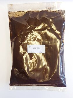 สีน้ำมันผง (ขีด) สีน้ำตาล 100 g.