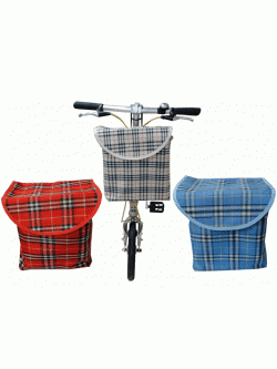 ตะกร้าผ้า ตะกร้าจักรยานจักรยาน แบบกระเป๋าผ้า รหัส EAABK001