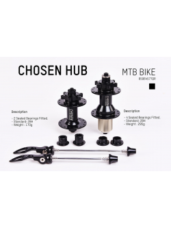 ดุม CHOSEN HUBS MTB, DA4577B-QR+DA8596B-QR (แกน15+12) รองรับ 12speeds ธรรมดาและ Boost