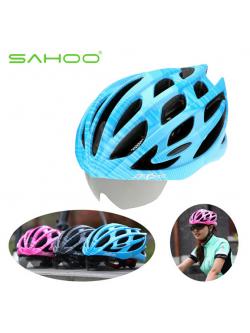 หมวกจักรยาานมีแว่น Sahoo Helmet with Goggles รุ่น 91928(1 เลนส์+1 เลนส์เสริมสีชา)