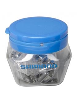 SHIMANO หัวปิดปลอกสายเกียร์เข้าตีนผี, อลอยซิลด์, 100 ตัว/ขวด (JAPAN),Y9YX90011 Shifter Cable Housing End Caps Ferrules