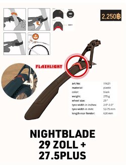 บังโคลนจักรยาน SKS Germany NIGHTBLADE 29 ZOLL + 27.5PLUS