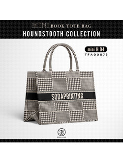 Mini Book tote bag HOUNDSTOOTH COLLECTION รหัส TFA00073 #ใส่ชื่อได้ #SOdAbag