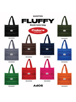 กระเป๋า Fluffy Book Tote Bags Colors Collection รหัส DRA00001-DRA00030 #FluffyBookToteBag #AdOS