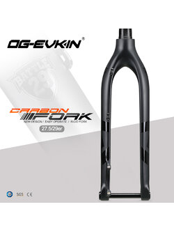 ตะเกียบคาร์บอนเสือภูเขา OG-EVKIN FK-006, 15x100mm, MTB Fork 27.5, 29er Carbon Mountain Bike