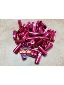 หัวปิดปลอกสายเกียร์/เบรค อลูมิเนียม สีแดง (ราคาต่อ 1 ชิ้น)