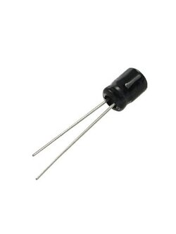 (สั่งขั้นต่ำ 10 ตัว) C คาปาซิเตอร์ 100uF 6.3V 1000hrs 105°C Size 5x7mm ระยะห่างขา 2.0mm
