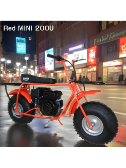 รถ CIBBDEAR HS200MINI ATV MINI 100U/200U สีแดง-เทาเข้ม | มอเตอร์ไซค์ออฟโรดเด็กและผู้ใหญ่