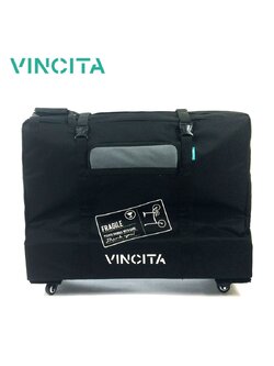 VINCITA B132TD-BL กระเป๋าจักรยานพับ 20 นิ้ว รุ่นสี่ล้อ กระเป๋าใส่จักรยานพับ 20 นิ้ว บุโฟม 5 มิล พับเก็บได้