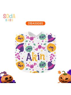 ผ้าซับน้ำลาย ฮาโลวีน Baby Halloween #ใส่ชื่อได้ รหัส DBA00035 👻💜 #ฮาโลวีน #Halloween #SOdAbaby