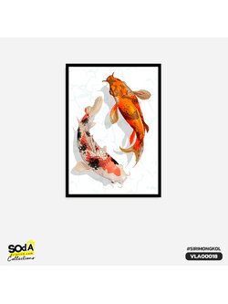 ภาพตกแต่งบ้านสำเร็จรูป ปลาคาร์ฟ Koi Carp VLA00018 #SOdAcollection #ภาพตกแต่งบ้านสไตล์มงคล #ภาพมงคล #สิริมงคล #SIRIMONGKOL #FORTUNE