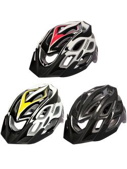 หมวกจักรยาน Roswheel พร้อมไฟ LED (91418) ดำเหลือง ดำคาบอน ชมพู