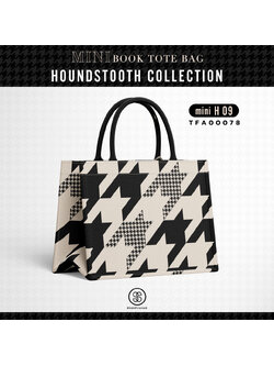 Mini Book tote bag HOUNDSTOOTH COLLECTION รหัส TFA00078 #ไม่ใส่ชื่อ #SOdAbag