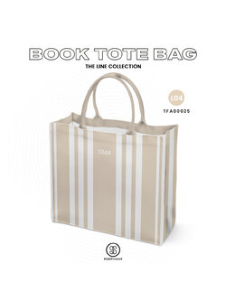 กระเป๋า Book Tote Bag The LINE Collection (Cream Color) รหัส TFA00025 #SOdAPrintinG