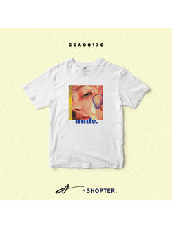 เสื้อยืด พิมพ์ลาย Nude สีขาว CEA00170 #เสื้อ #เสื้อยืด #ONG