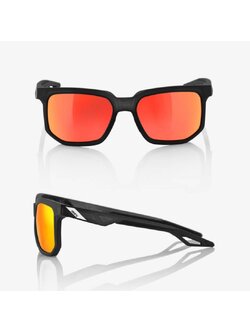 100% CENTRIC Soft Tact Crystal Black HiPER® Red Multilayer Mirror Lens Active Performance Sunglasses