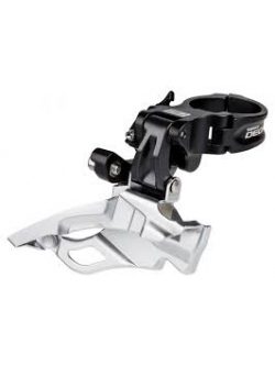 ตัวสับจาน DEORE, FD-M611, รัดบน 31.8MM, 10-SPD, สีเงิน, สีดำ