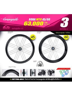 Campagnolo BORA WTO 45/60 Dark Label Disc Carbon Wheelset
