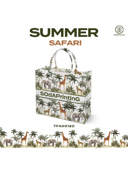 Book Tote Bag Summer Safari รหัส TFA00120 #ใส่ชื่อได้ #SOdAPrintinG