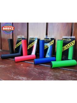 ปลอกแฮนด์ซิลิโคน Bicycle QUALITY MTB Grips Series จับนุ่มมือ มีสีดำ,สีแดง,สีน้ำเงินและสีเขียว