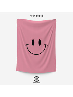 ผ้าติดผนัง ผ้าแขวนผนัง ผ้าตกแต่ง Smiley สีชมพู WCA00056 #SOdAhome #WallCloth