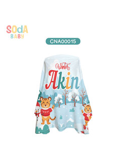 ผ้าคลุมให้นม ลาย Winter #ใส่ชื่อได้ รหัส CNA00015 ⛄️❄️#Winter #SOdAbaby
