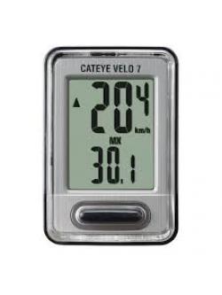CatEye Grey Velo 7 Wired Road Bike Computer