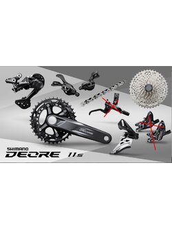 GROUPSET SHIMANO DEORE 2x11 SPEEDS, FC-M5100