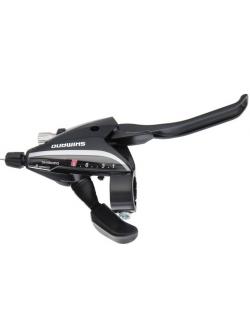 มือเกียร์ติดมือเบรค ACERA 24 สปีด , ST-EF65-8, R/L, สีดำ, เงิน