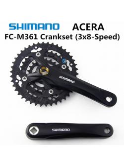 จาน ACERA, FC-M361L, 8-SPD, 42/32/22T, 175MM สีดำและสีเงิน 2019