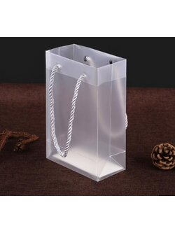 ถุงพลาสติกกึ่งโปร่งใสสายเชือกหูหิ้ว