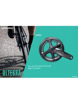 จาน ULTEGRA, FC-R8000, 50x34T, 165mm,170MM, 172.5MM (ไม่รวมกะโหลก) IFCR8000CX04