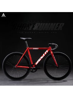 Ghostrunner Delta Fixed Gear Bike | Lightweight 9.8kg Aluminum Frame | Red, Black, White | 52cm Size