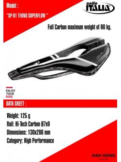 SELLE ITALIA อานนั่ง, SP01 TEKNO SUPERFLOW, ขนาด S, สีดำ (Road), S3,ขนาด L, สีดำ (Road), L3